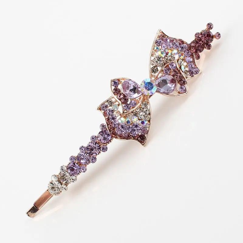 Rhinestone Hair Accessories Hairpin Side Clip Female Word Clip - Hair Your Lux