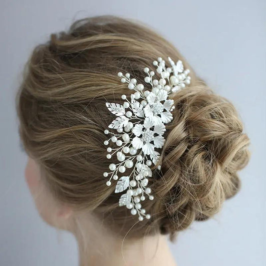Handmade Wedding Accessory Pearl Hair Comb - Hair Your Lux