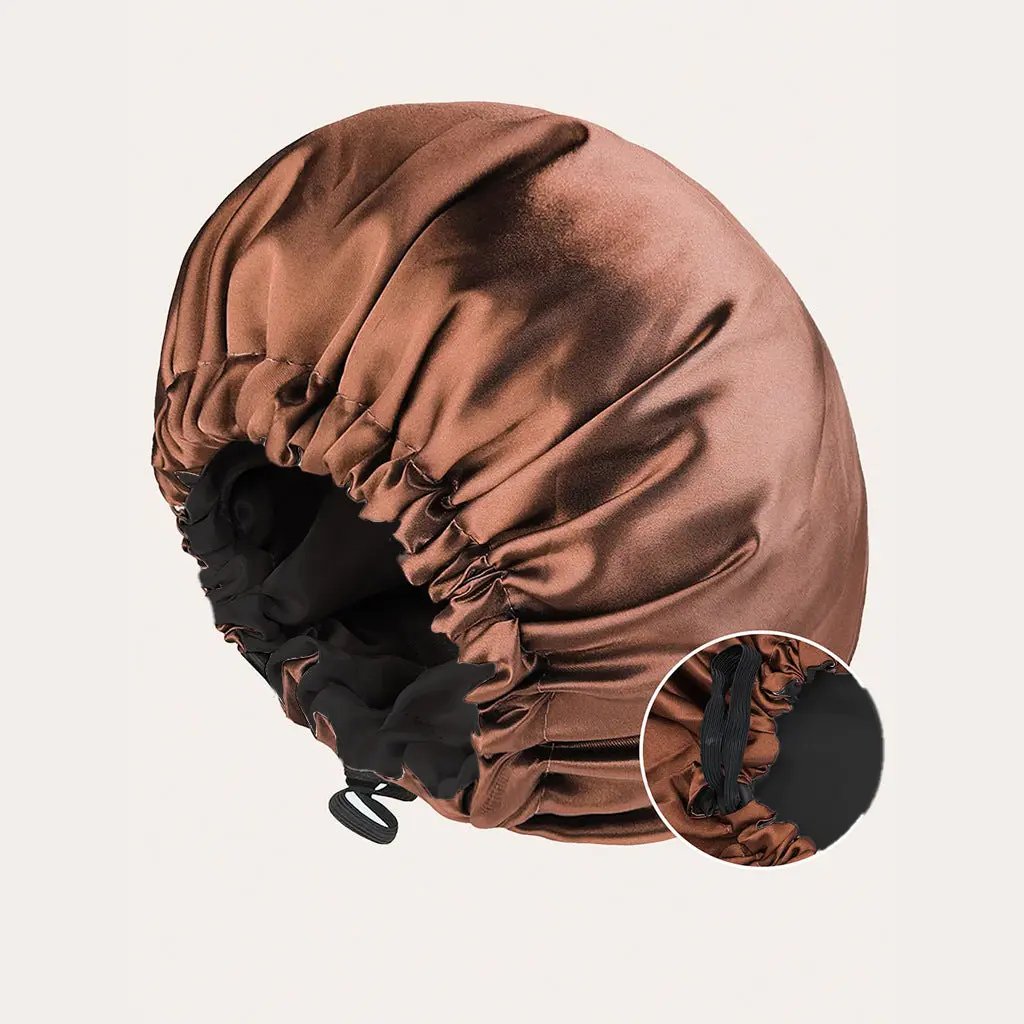 Double-layer Satin Haircare Protective sleeping Hat Hair Your Lux