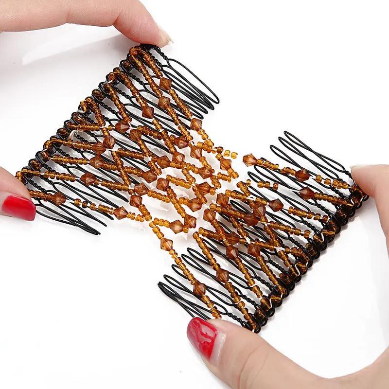 Variety hair comb hair styling wire hair styling beaded magic hair comb styling comb wholesale - Hair Your Lux