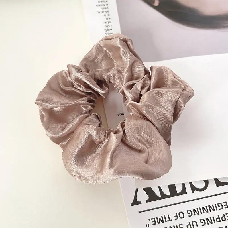 Large Intestine Ring Band South Korea Dongdaemun Solid Color Hair Rope Simple Band - Hair Your Lux