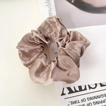 Large Intestine Ring Band South Korea Dongdaemun Solid Color Hair Rope Simple Band - Hair Your Lux