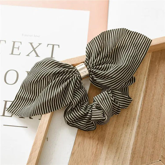 Rabbit Ear Chiffon Metal Hair Ring - Hair Your Lux
