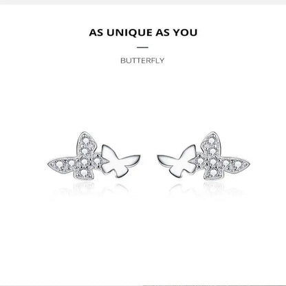 925 sterling silver butterfly stud earrings | Hair Your Lux