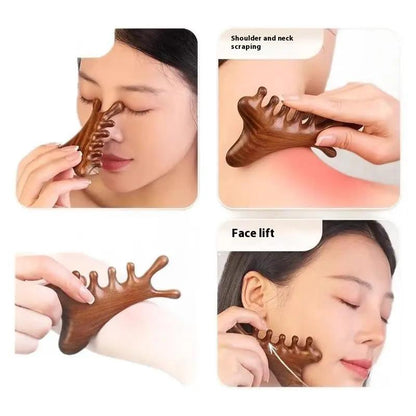 Ebony 4-in-1 Scalp Massage Comb & Gua Sha Tool — Hair Your Lux