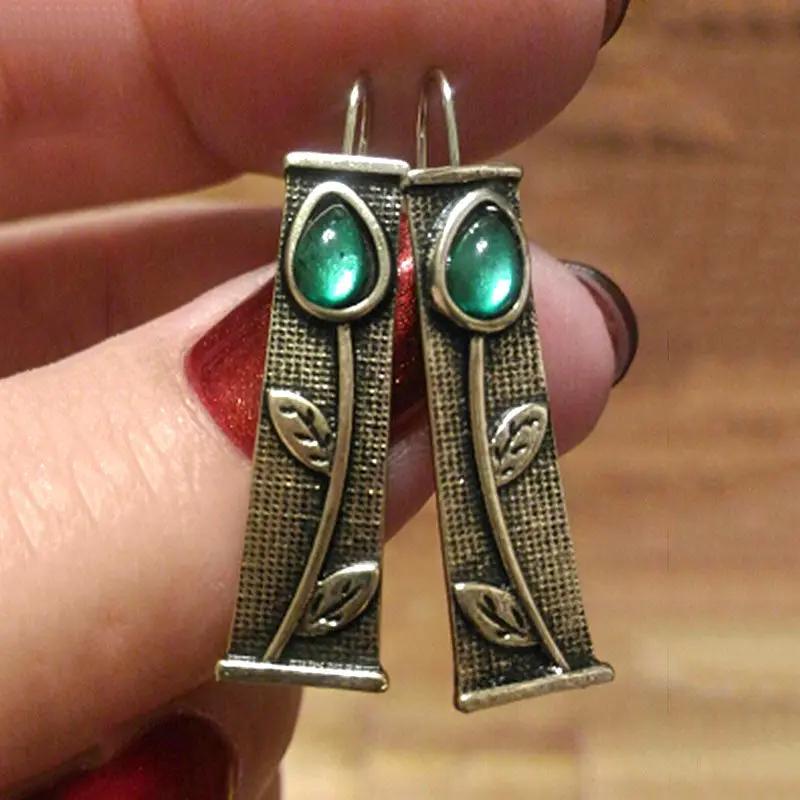 Antiqued metal mixed-colour dangle earrings, detail | Hair Your Lux
