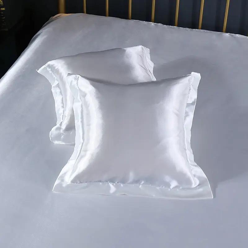 Pure color silk square pillowcase Hair Your Lux