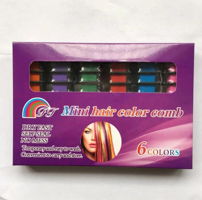 Temporary Mini Disposable Crayons Hair Color Dyeing Mascara Dye Chalk Box With Brush Hair Your Lux