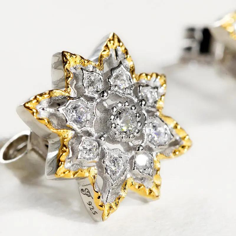 Estate-style crystal flower burst studs | Hair Your Lux