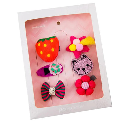 Girls Hairs Accessory Bundle Playful Hair Mixed Accessories Set Different Theme Bows Ties Clips and Hoops - Hair Your Lux
