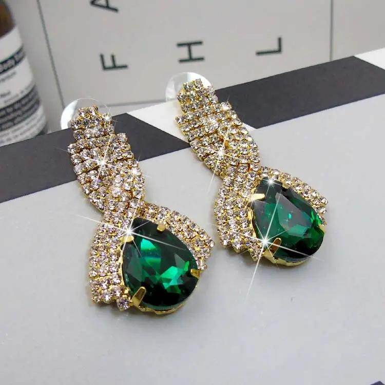 Silver-tone crystal drop earrings, colourway detail | Hair Your Lux