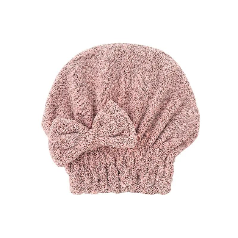 Microfiber Hair Drying Towels, Super Absorbent Turban Hair Towel Cap, Quick Dry Head Wrap With Bow-Knot Shower Cap For Curly, Long, Thick Hair & Wet Hair - Hair Your Lux