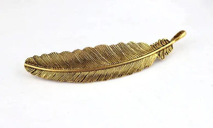 Metal Silver and Gold Color Feather Hair Clip Barette Decorative Headwear French Hair Accessories for Women and Girls Headdress - Hair Your Lux