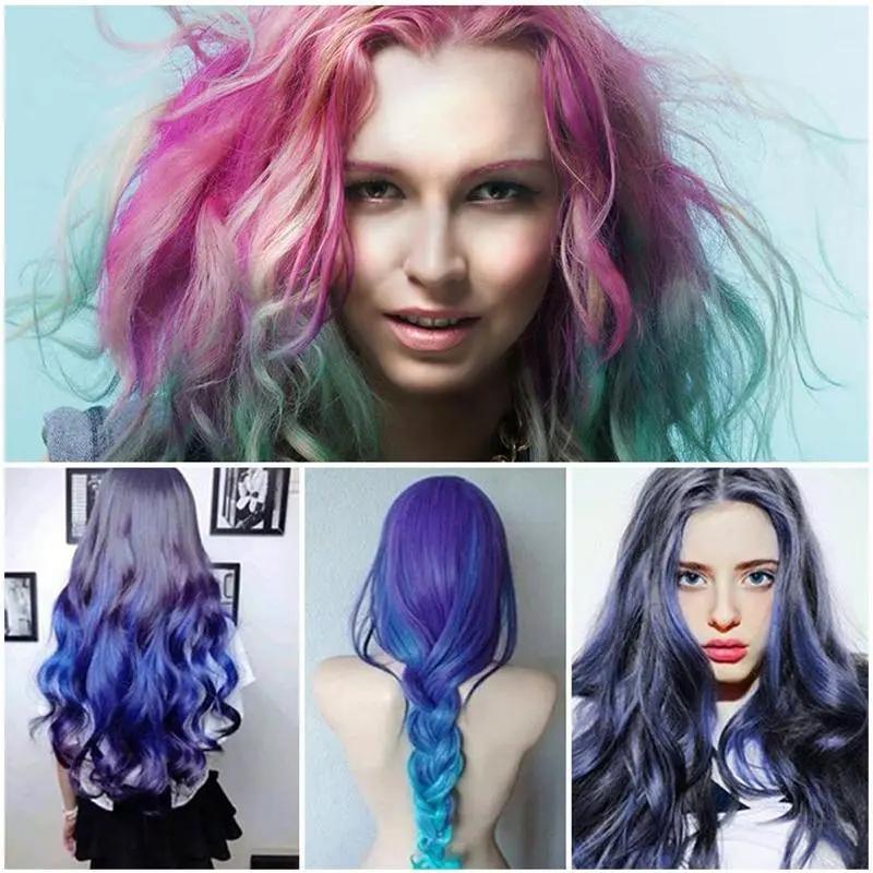 Temporary Mini Disposable Crayons Hair Color Dyeing Mascara Dye Chalk Box With Brush Hair Your Lux