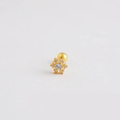 Mini snowflake cartilage studs, silver | Hair Your Lux