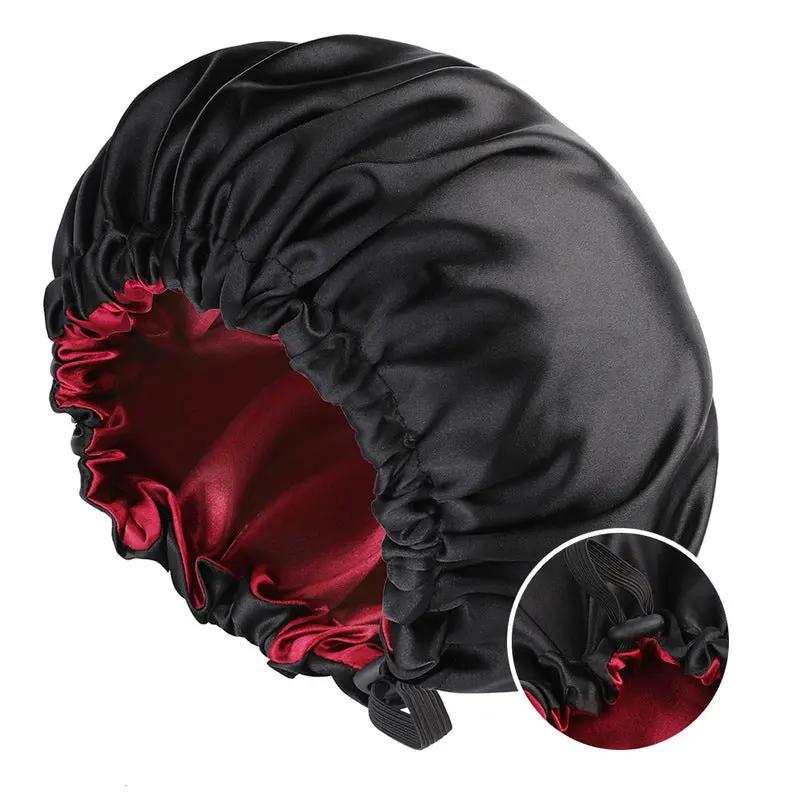 Double-layer Satin Haircare Protective sleeping Hat Hair Your Lux
