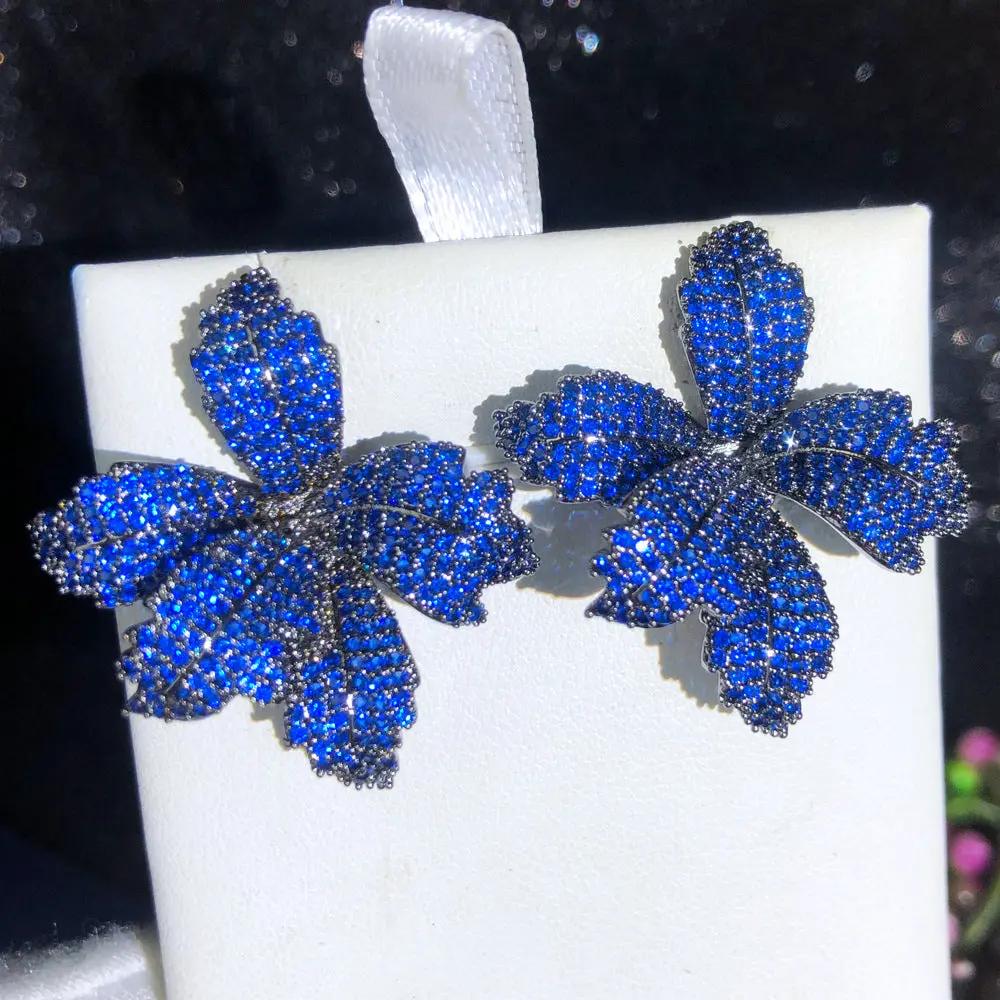 Crystal leaf stud earrings colour options | Hair Your Lux