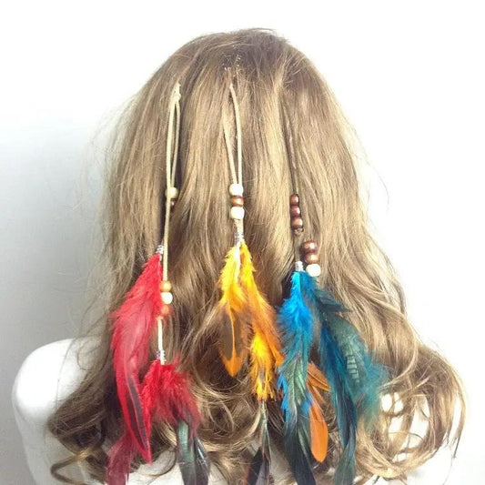 Indian Feather Tassel Hair Piece Hair Your Lux