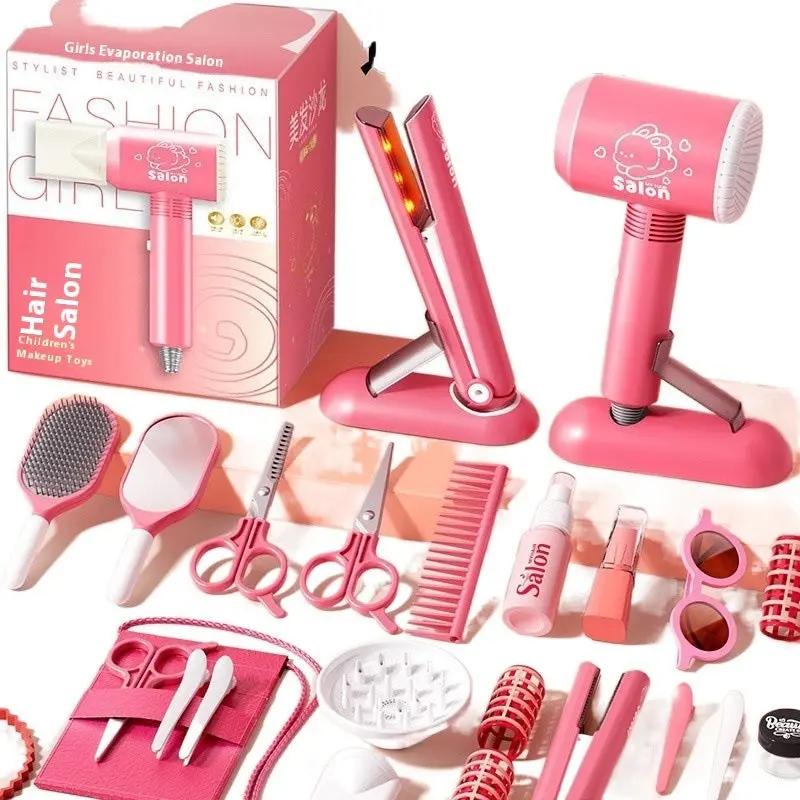 Children's Hairdressers Salon Barber Set Hair Dryer Clip Hair Curler Toy Suit Hair Your Lux