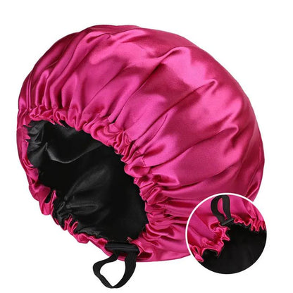 Double-layer Satin Haircare Protective sleeping Hat Hair Your Lux