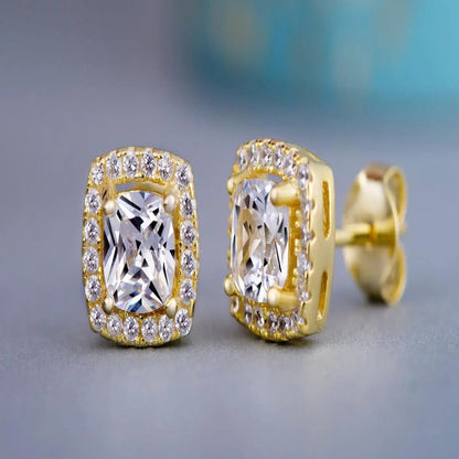 Crystal halo studs, gold silver rose gold | Hair Your Lux