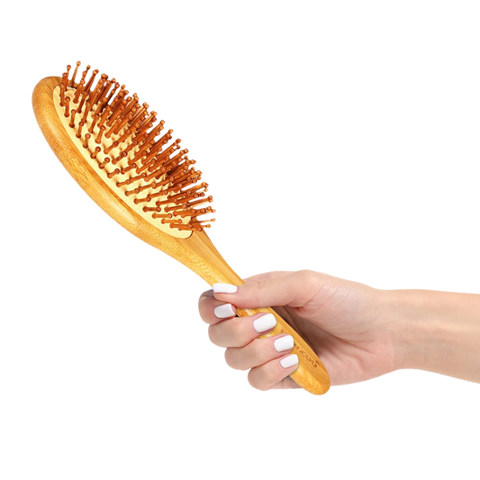 Scalp Massaging Hair Growth Boosting Large Bamboo Bristle Hair Brush Hair Your Lux