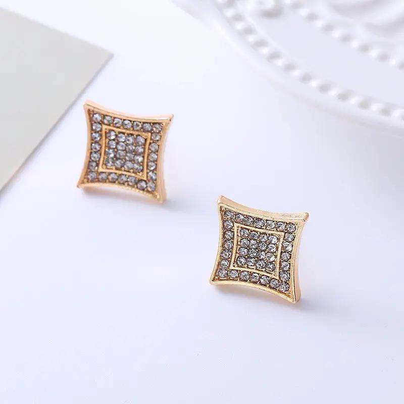 Minimalist titanium steel stud earrings, geometric | Hair Your Lux