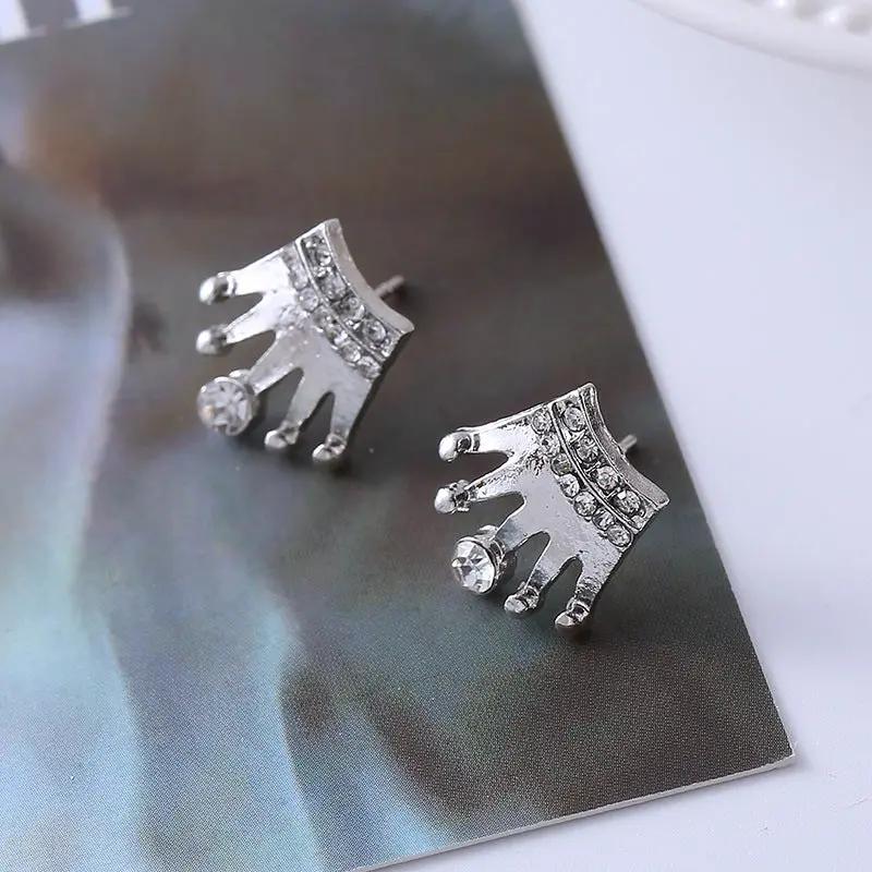 Geometric minimalist stud earrings, steel and gold-tone | Hair Your Lux