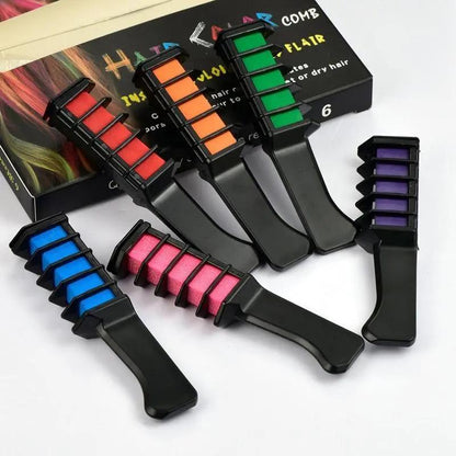 Temporary Mini Disposable Crayons Hair Color Dyeing Mascara Dye Chalk Box With Brush Hair Your Lux
