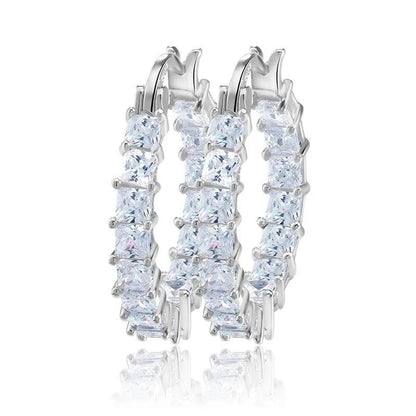 Gold-plated Copper Fashion Earrings, Diamond-set Zircons, Thin Earrings For Women - Hair Your Lux