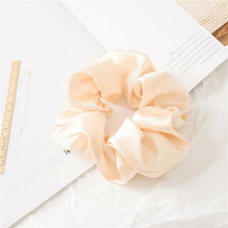 Large Intestine Ring Band South Korea Dongdaemun Solid Color Hair Rope Simple Band - Hair Your Lux