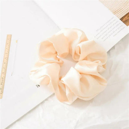 Large Intestine Ring Band South Korea Dongdaemun Solid Color Hair Rope Simple Band - Hair Your Lux