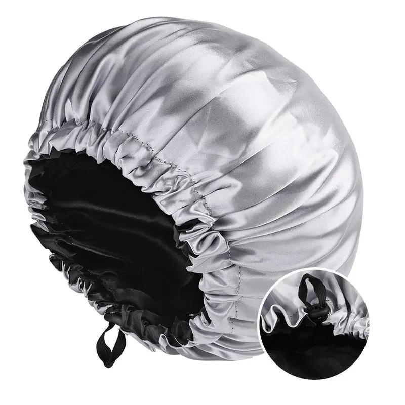 Double-layer Satin Haircare Protective sleeping Hat Hair Your Lux