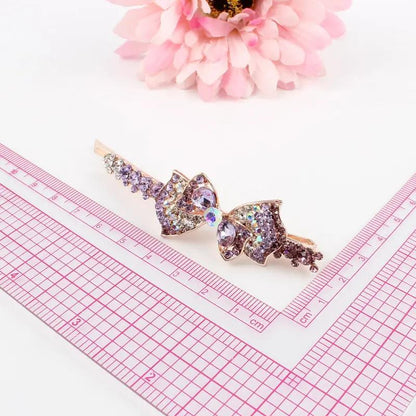Rhinestone Hair Accessories Hairpin Side Clip Female Word Clip - Hair Your Lux