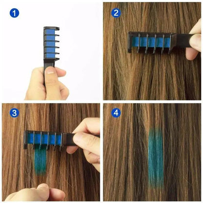 Temporary Mini Disposable Crayons Hair Color Dyeing Mascara Dye Chalk Box With Brush Hair Your Lux