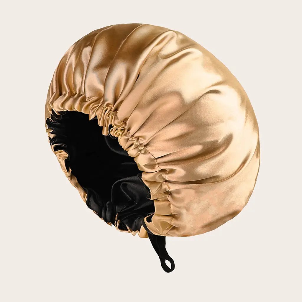 Double-layer Satin Haircare Protective sleeping Hat Hair Your Lux