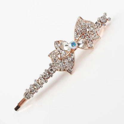 Rhinestone Hair Accessories Hairpin Side Clip Female Word Clip - Hair Your Lux