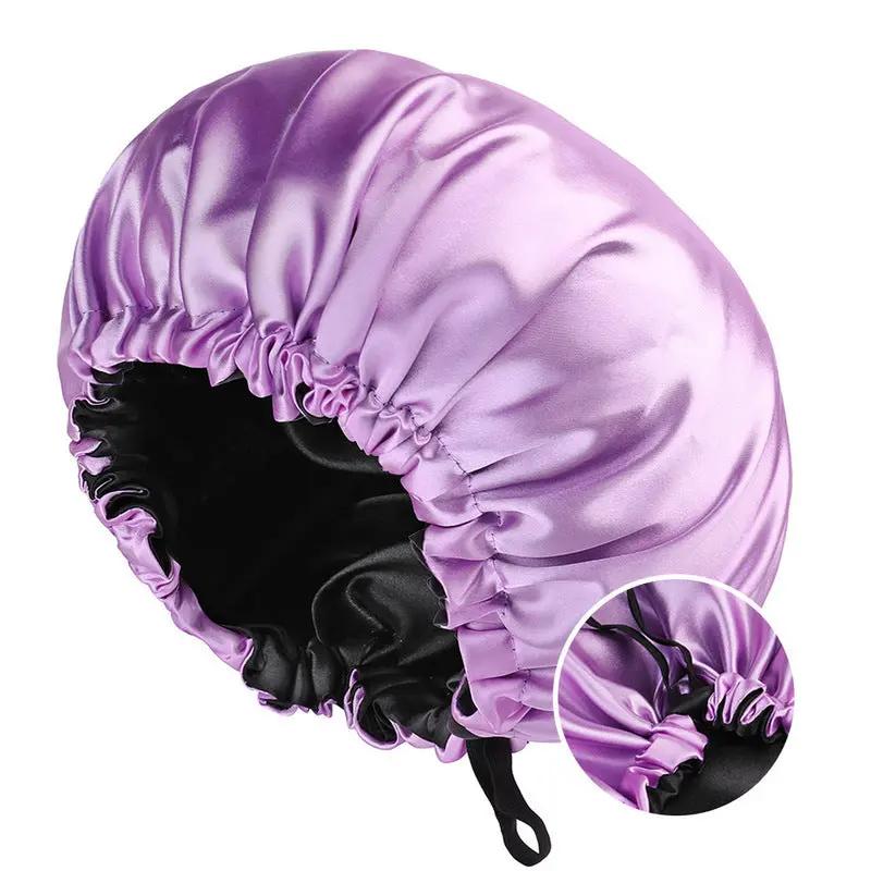 Double-layer Satin Haircare Protective sleeping Hat Hair Your Lux