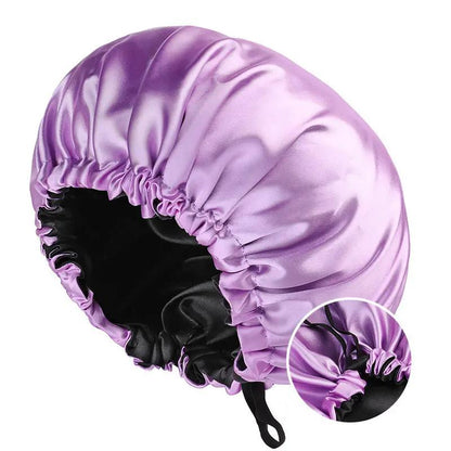 Double-layer Satin Haircare Protective sleeping Hat Hair Your Lux